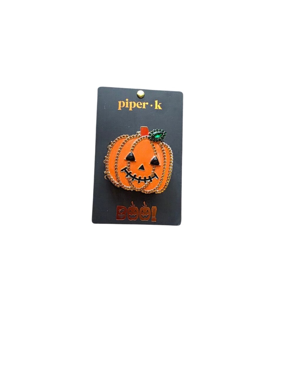 Piper K Hair Clip Pumpkin Metal Hair Clip Claw Halloween Accessory